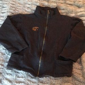 Riding sweatshirt M black horse trail on course